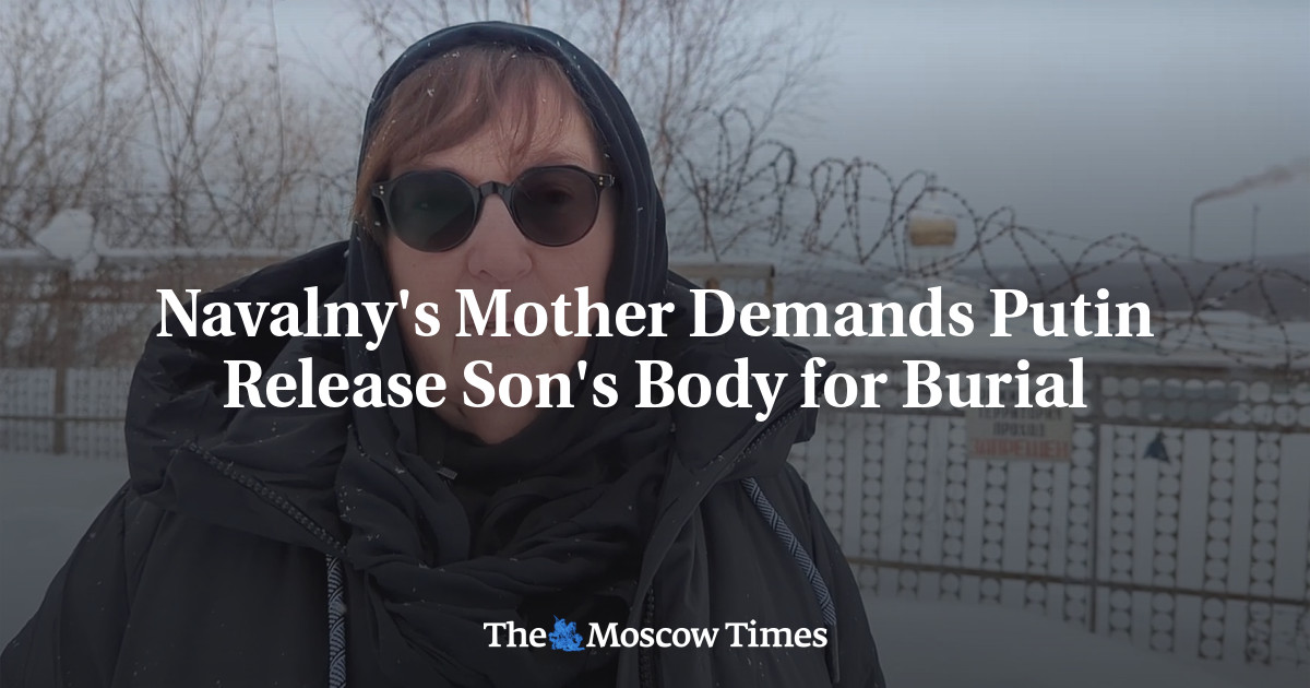 Navalny's Mother Demands Putin Release Son's Body for Burial