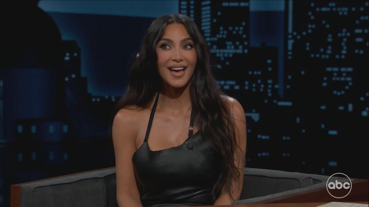 Kim Kardashian reveals she sleeps with her eyes 'partially open' during Jimmy Kimmel Live! appearance... but stays silent about THAT Taylor Swift diss song