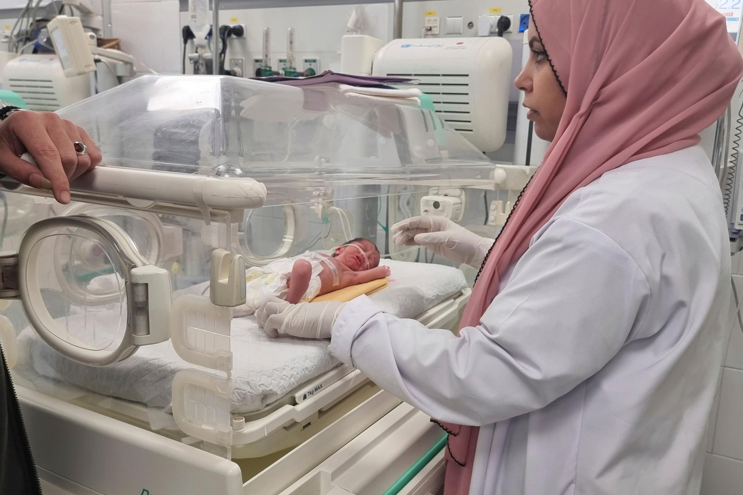 Premature baby rescued from dead mother’s womb in Gaza dies