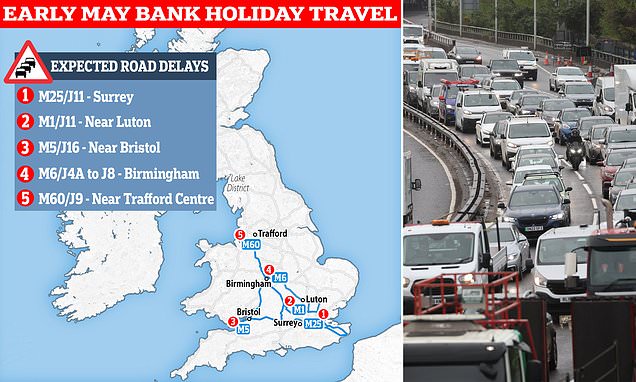 Bank holiday travel chaos warning with 16 million cars on roads