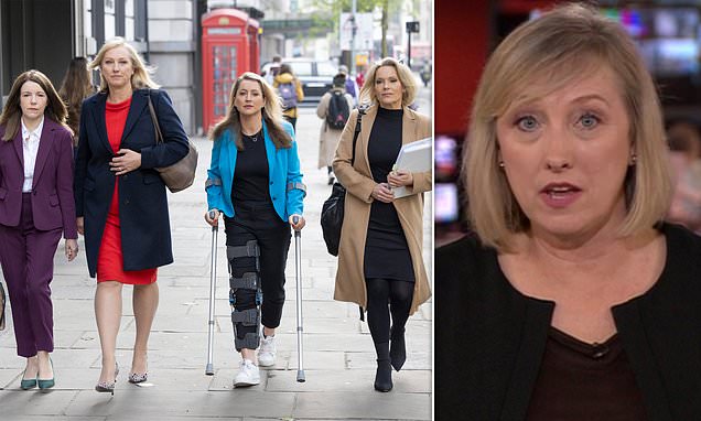 BBC newsreader Martine Croxall arrives at employment tribunal