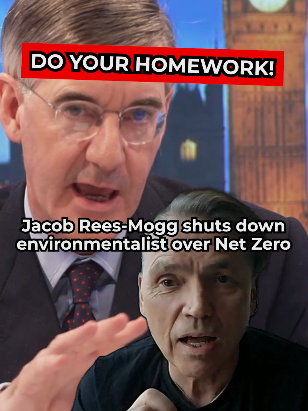 Jacob Rees-Mogg clashes with founder of Ecotricity and Labour Party donor, Dale Vince, over Net Zero, telling the guest to 'do your homework.' #netzero #environment #JacobReesMogg #DaleVince #GBNews