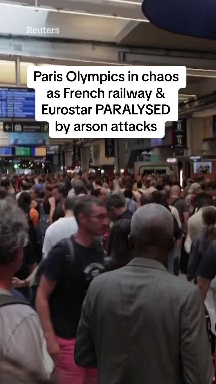 Co-ordinated acts of “sabotage” have brought chaos to the start of the #olympics #paris2024 #roadtoparis #news #eurostar #paristrains #railnetwork #train