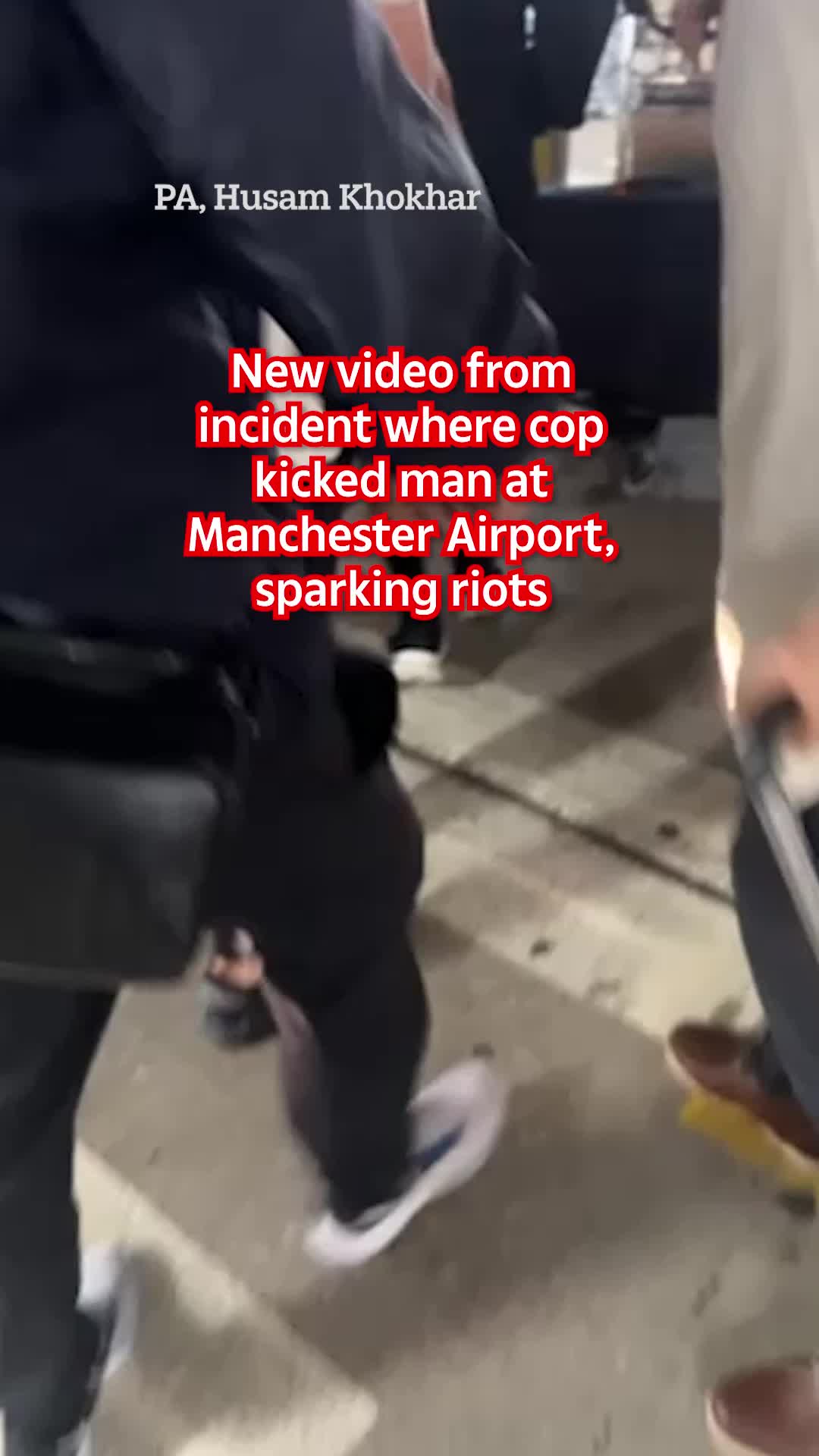 New footage has emerged from the Manchester Airport incident #thesun #news #manchesterairport #manchesterairportincident #uknews