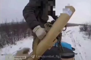 ? ?? Ukrainian soldier launching ATGM accidentally.