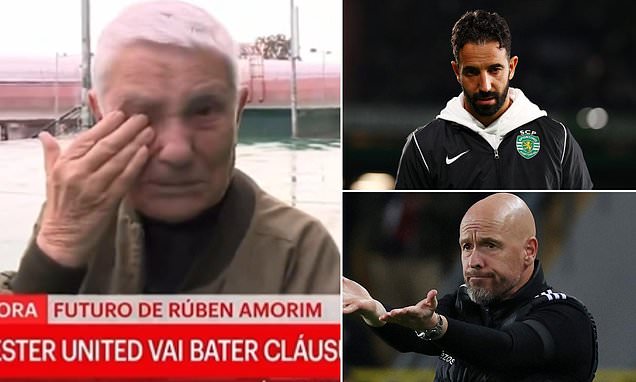 Sporting fan bursts into TEARS over Ruben Amorim's move to Man United