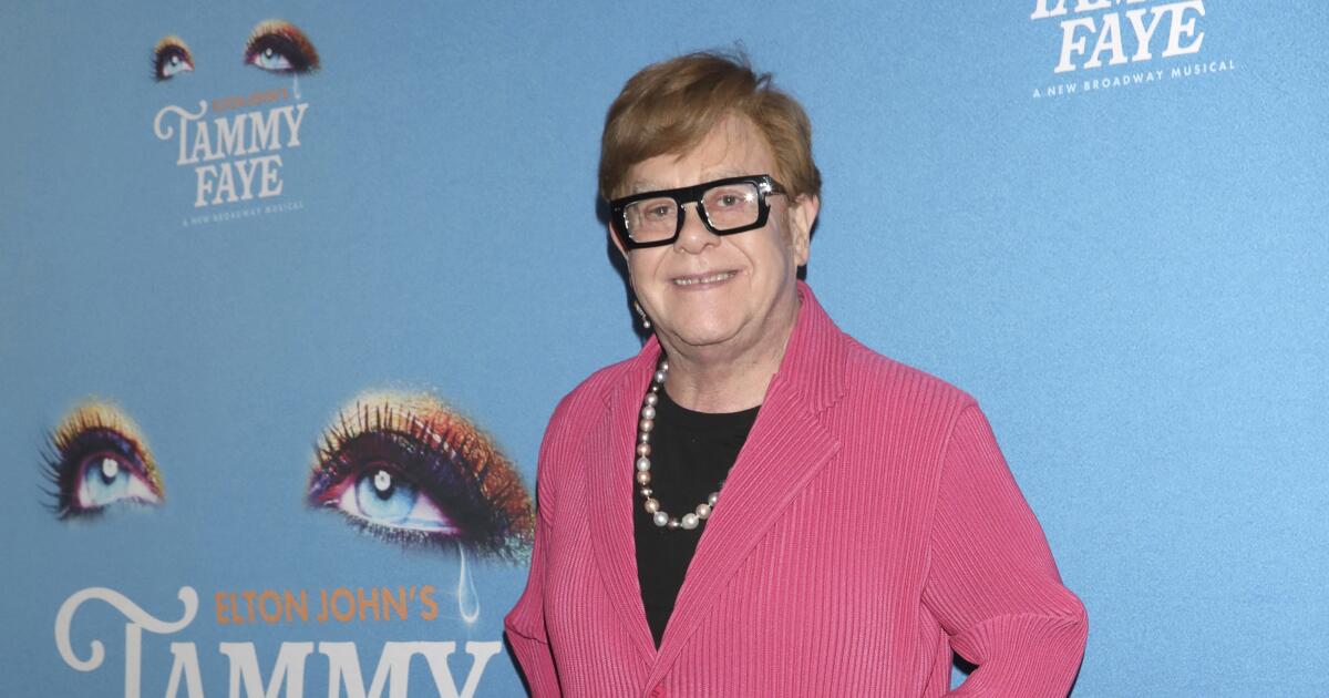 Elton John's 'Tammy Faye' musical announces it is closing just days after Broadway debut