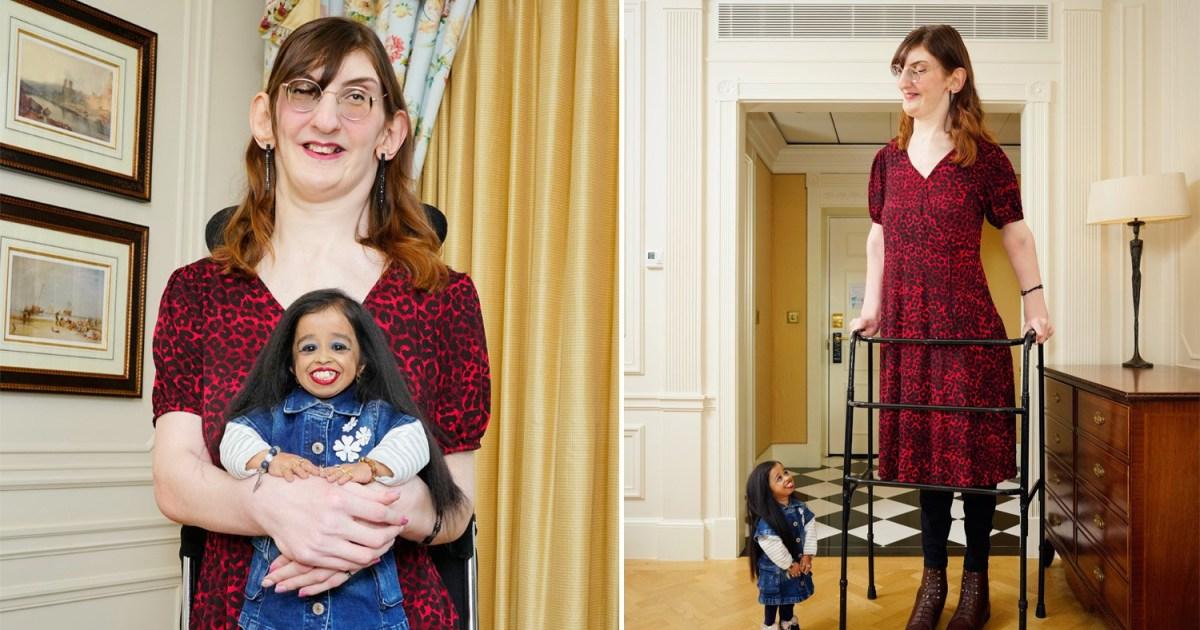 The moment world’s tallest and shortest women meet up