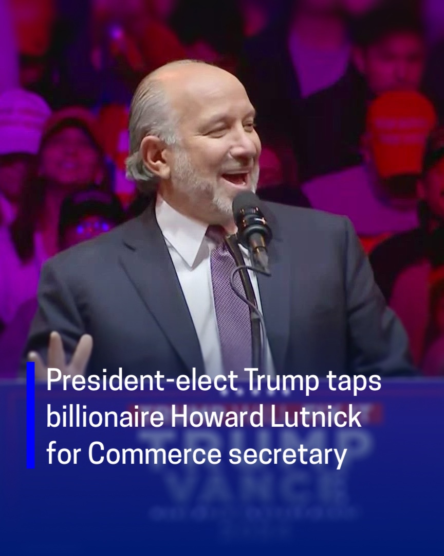 President-elect Trump on Tuesday named billionaire financial services executive Howard Lutnick as his pick for Commerce secretary.   “He will lead our Tariff and Trade agenda, with additional direct responsibility for the Office of the United States Trade Representative,” the president-elect said in a statement. Mr. Lutnick, the CEO of Cantor Fitzgerald, has led and been the public face of the Trump transition.   “In his role as Co-Chair of the Trump-Vance Transition Team, Howard has created the most sophisticated process and system to assist us in creating the greatest Administration America has ever seen,” the president-elect said.   Mr. Lutnick, 63, graduated from Haverford College in Pen