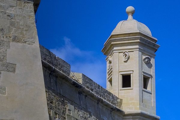 Il-Gardjola Guard Tower in Senglea, Malta