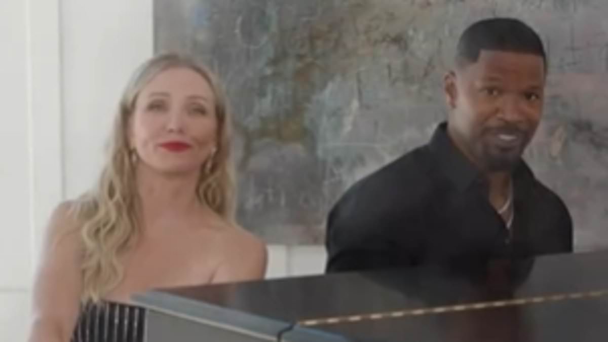 Jamie Foxx jams out with Cameron Diaz to promote Back In Action after being blasted for his white women jibe