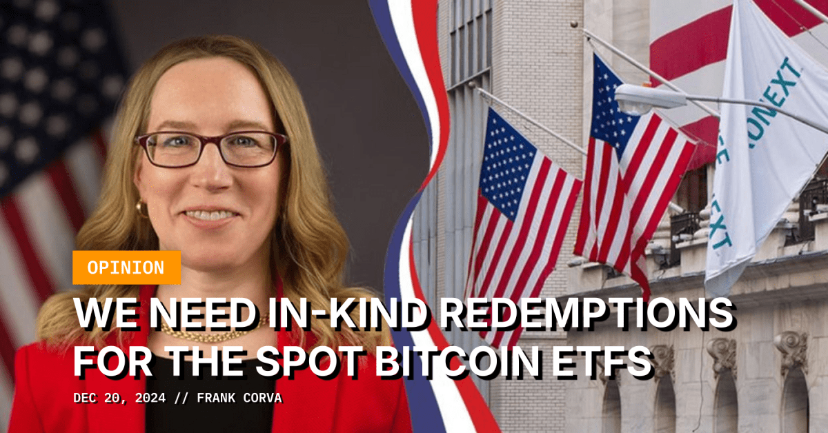 We Need In-Kind Redemptions For The Spot Bitcoin ETFs