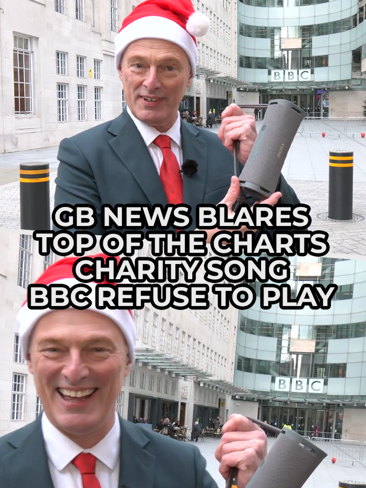 GB News' Martin Daubney decides to blare a charity single currently topping the UK charts outside the BBC HQ after the broadcaster refused to play the song. The parody track, &quot;Freezing This Christmas&quot;, is raising funds for the elderly and has raced to the top of the charts. #WinterFuel #Pensioners #KeirStarmer #FreezingThisChristmas #MartinDaubney #GBNews