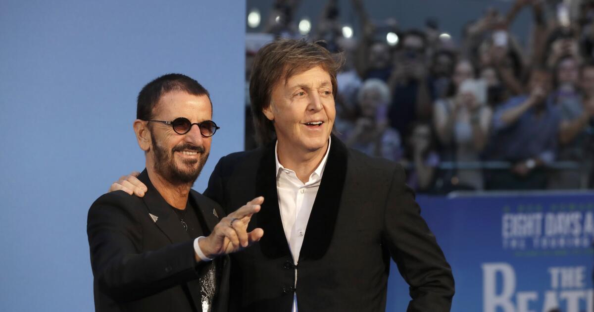 Paul McCartney brings Ringo Starr onstage at tour closer in London: 'Should we rock?'