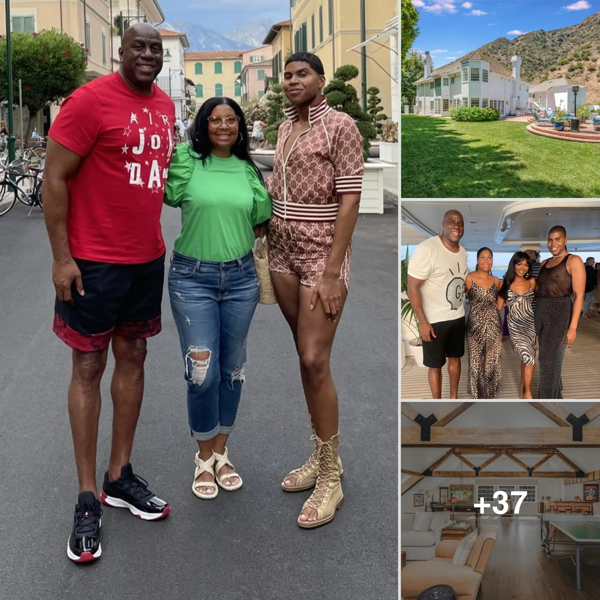 Magic Johnson enjoys his money in 10,000 square foot Bel-Air mansion with his son EJ (LGBT icon)