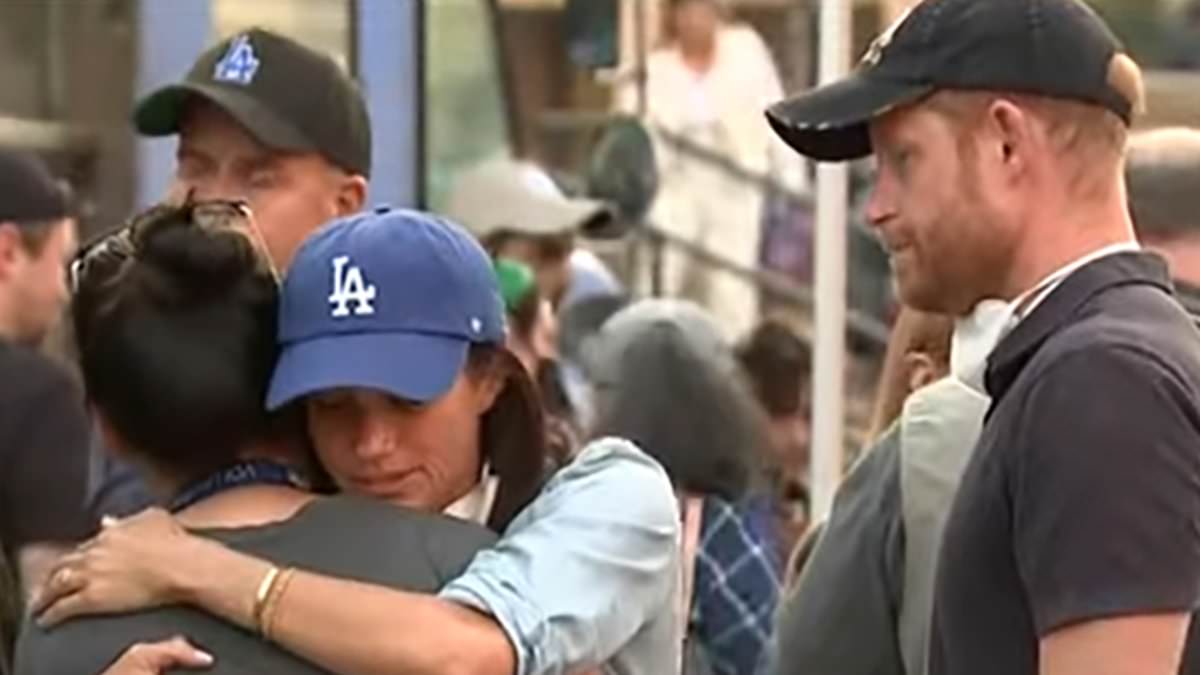 Harry and Meghan unite for victims of deadly LA inferno: Sussexes' visit to relief centre is first time they been seen together in public for five months