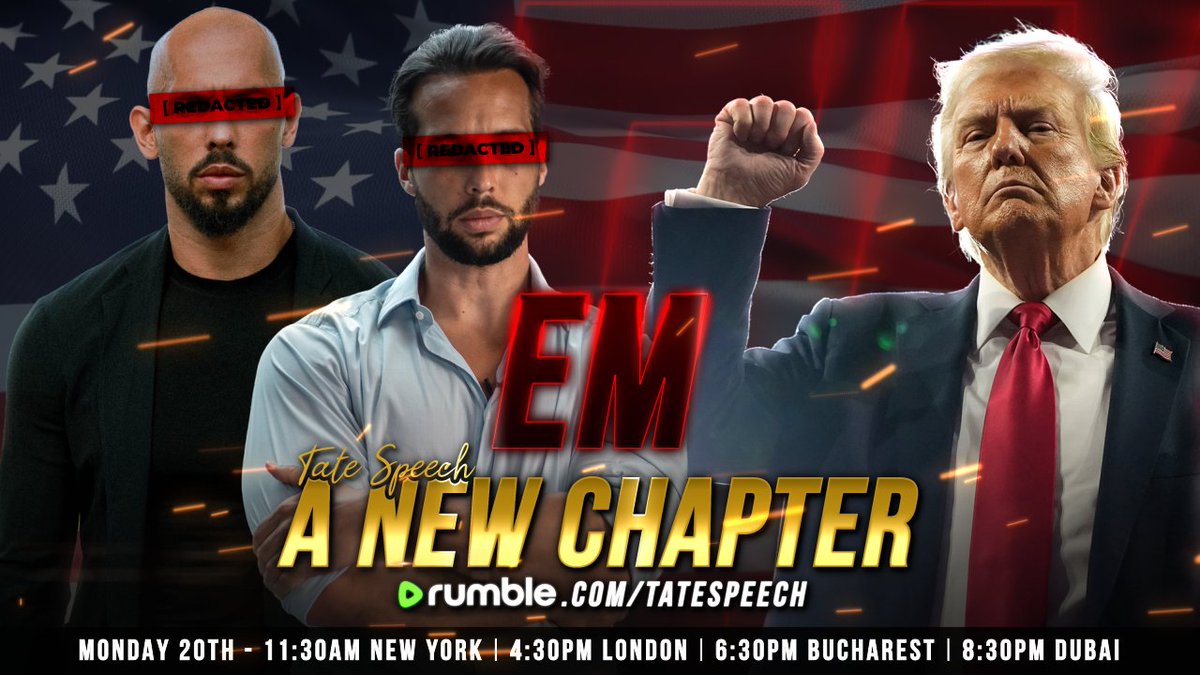 EMERGENCY MEETING - A NEW CHAPTER Tonight, January 20 at 6:30 PM Universal Tate Time Live on Rumble https://t.co/lX3dfjtLdL