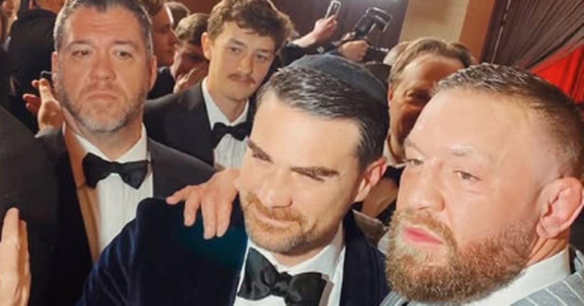 Conor McGregor pictured with Ben Shapiro and other celebrities at Donald Trump inauguration