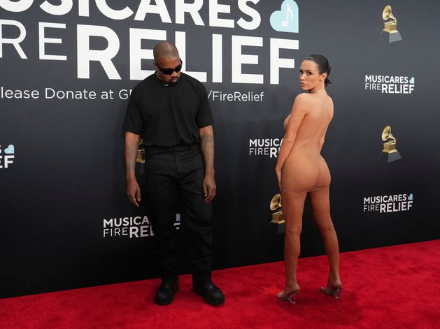 Grammy Awards style: Kanye West's wife Bianca Censori bares all in transparent dress