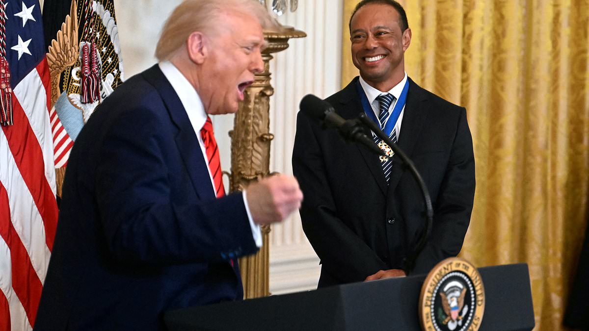 Trump brings out 'incredible' Tiger Woods at White House Black History Month celebration