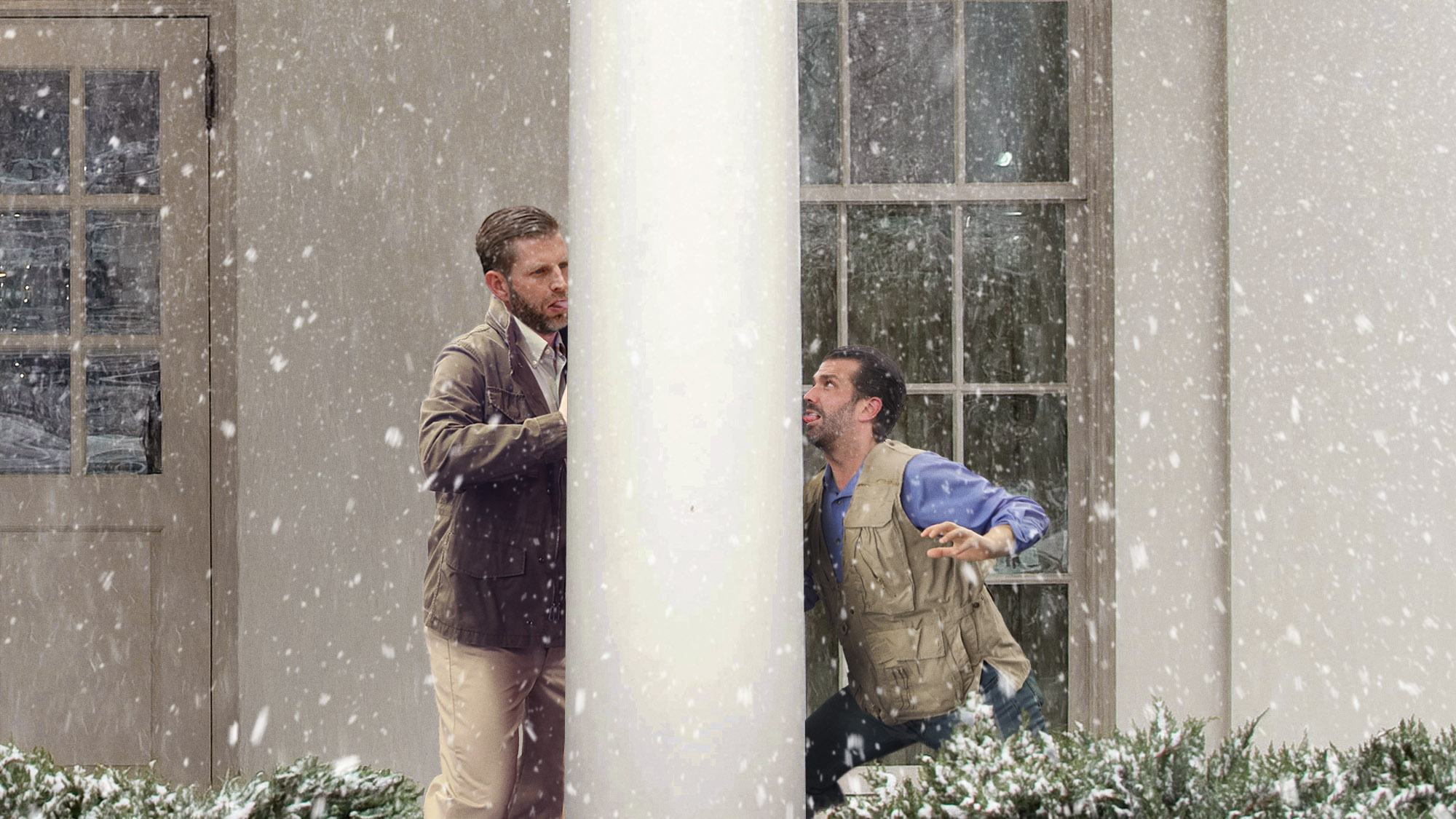 Trump Boys Get Tongues Stuck To Frozen White House