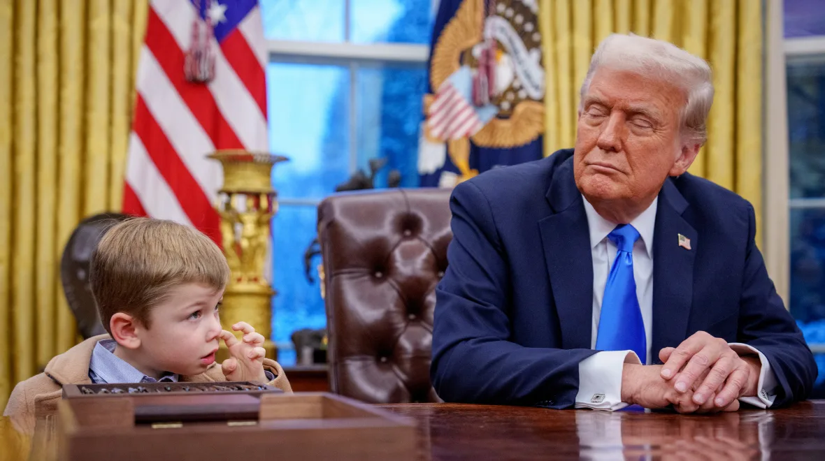 Donald Trump replaces White House desk after Elon Musk's son picks nose during visit