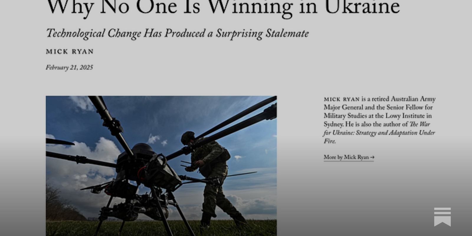 How Ukraine Has Changed the Character of War