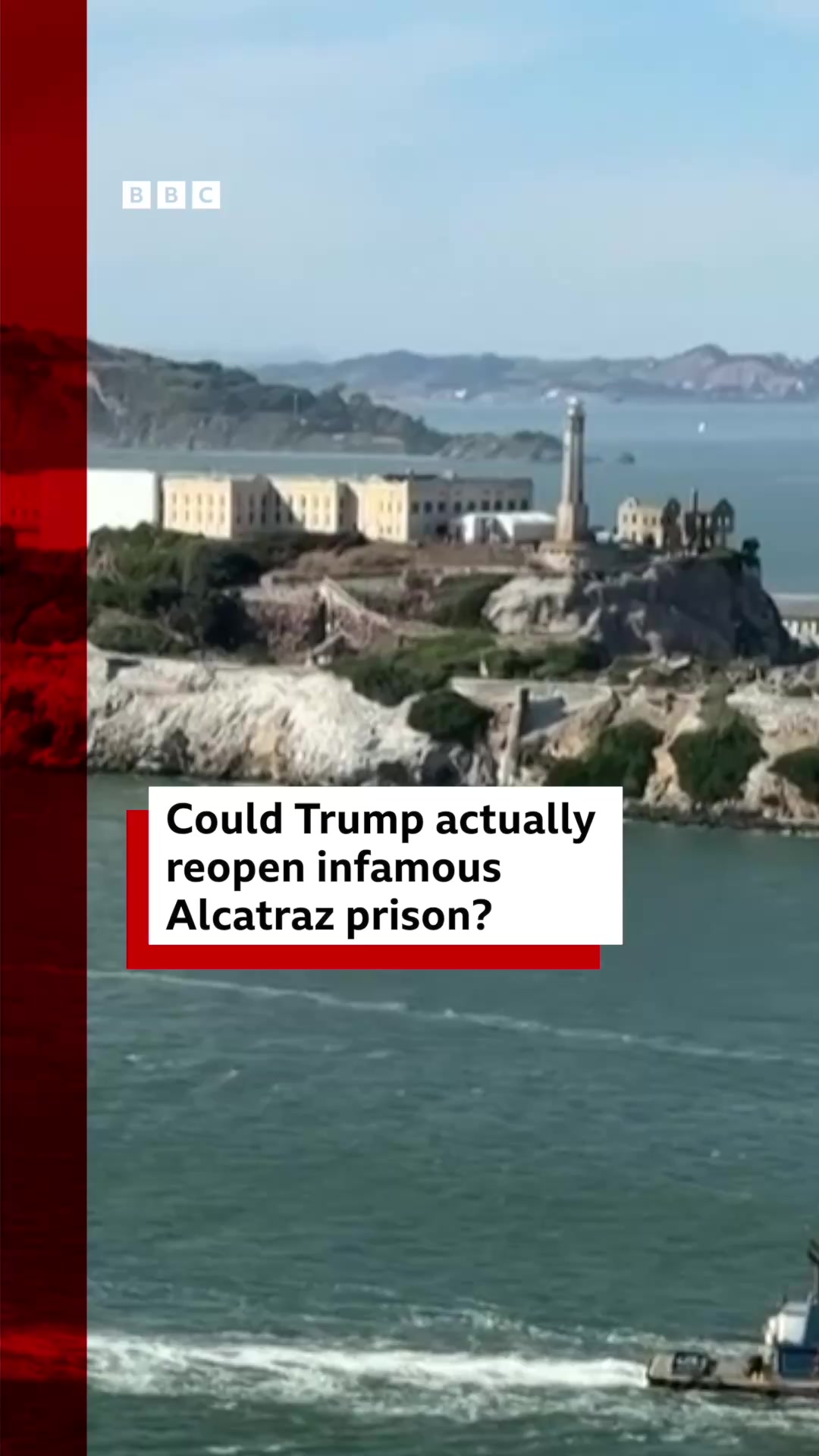 Alcatraz would "house America's most ruthless and violent offenders", President Donald Trump said. #DonaldTrump #PresidentTrump #Alcatraz #AlcatrazPrison #Prison #US #USPrison #Crime #News #BBCNews