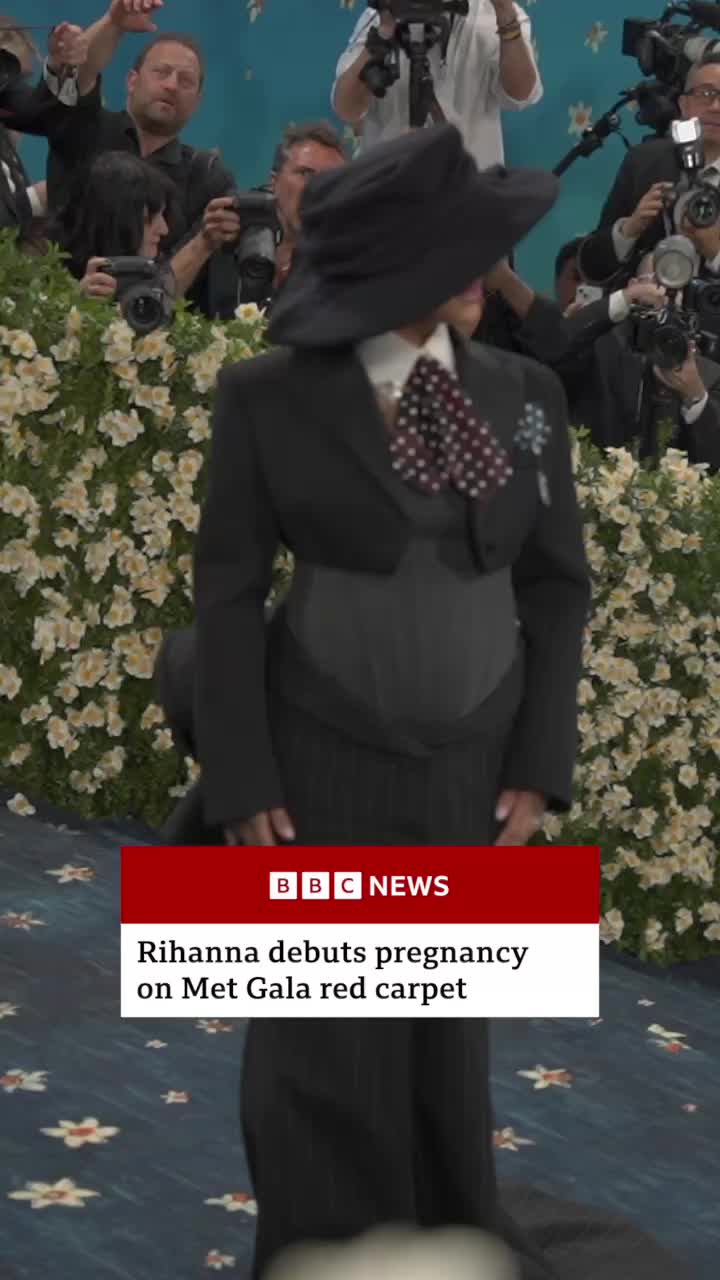 Rihanna and A$AP Rocky already have two sons. #Rihanna #Pregnancy #PregnancyReveal #MetGala #MetGala2025 #RedCarpet #ASAPRocky #NewYork #Fashion #BBCNews