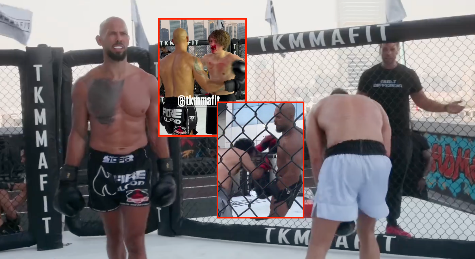 Andrew Tate took on 50 opponents in one sparring session that featured ex-UFC star