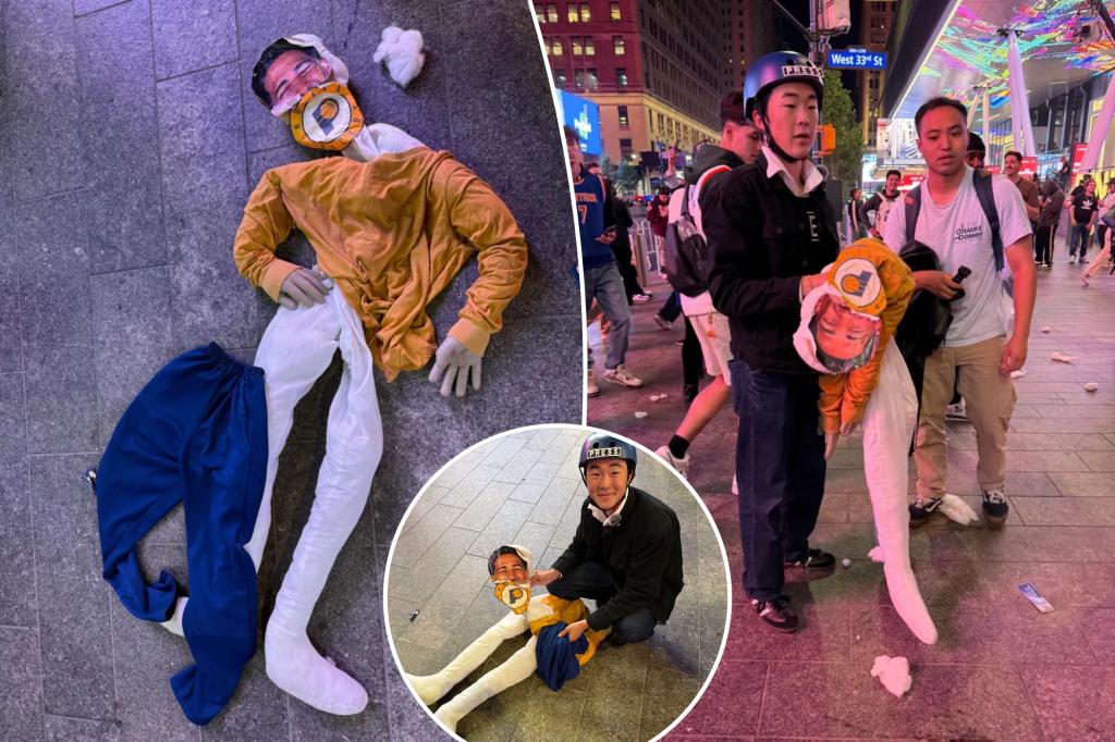 Knicks fans attack Tyrese Haliburton doll outside MSG in ‘social experiment’ gone wrong