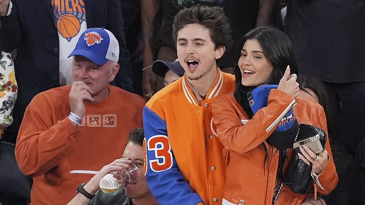 Timothee Chalamet celebrates with Knicks fans after courtside date night with Kylie Jenner for crucial Game 5 win