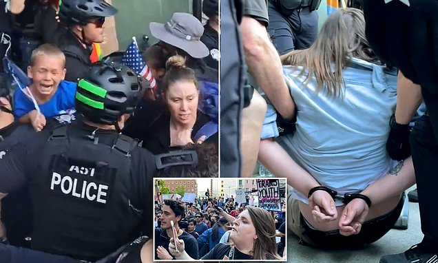 Antifa mob berates a CHILD that shames America's liberal cities