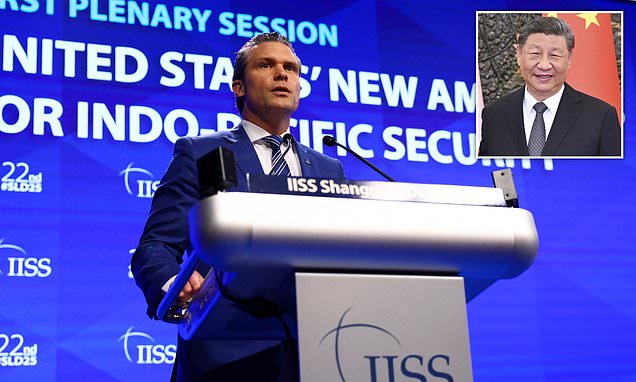 Pete Hegseth warns of China threat' urging leaders to bulk up defense