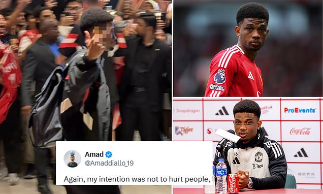 Amad posts 28-word apology on social media after controversial gesture