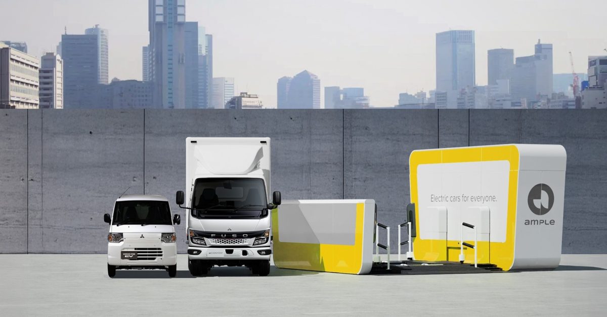 Mitsubishi debuts EV battery swap network for cars AND trucks in Tokyo