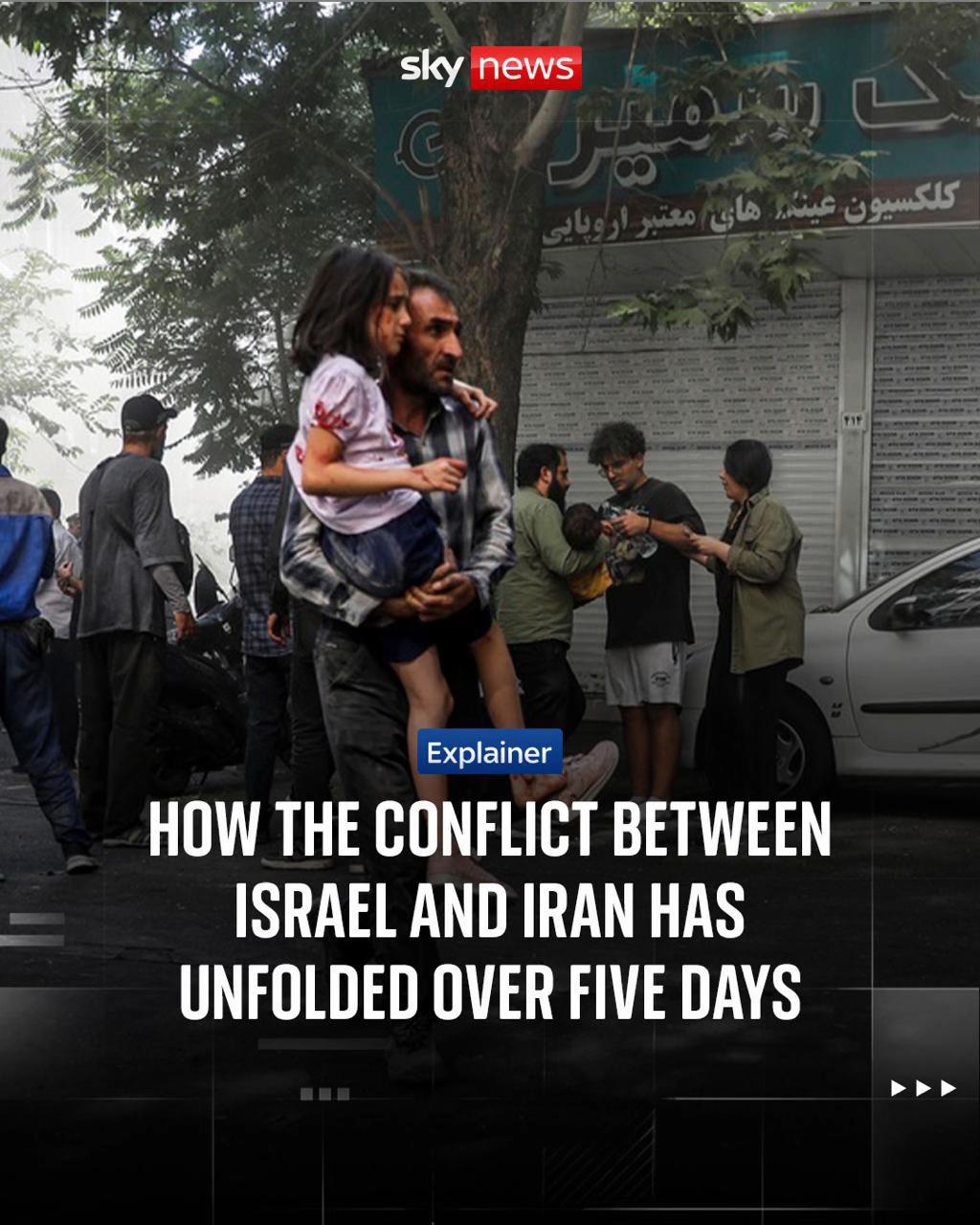 The conflict between Israel and Iran - once played out in a series of proxy wars - has escalated.⁠ ⁠ Here is a timeline of how the conflict has unfolded over the last five days...⁠ ⁠ ⬆️ Tap the link in our bio to read more⁠ ⁠ #SkyNews #Israel #Iran