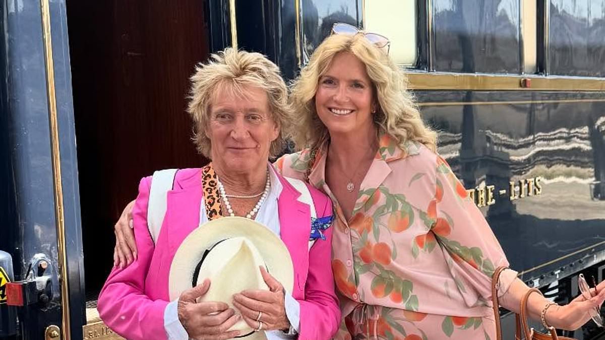 Rod Stewart, 80, and wife Penny Lancaster, 54, celebrate anniversary