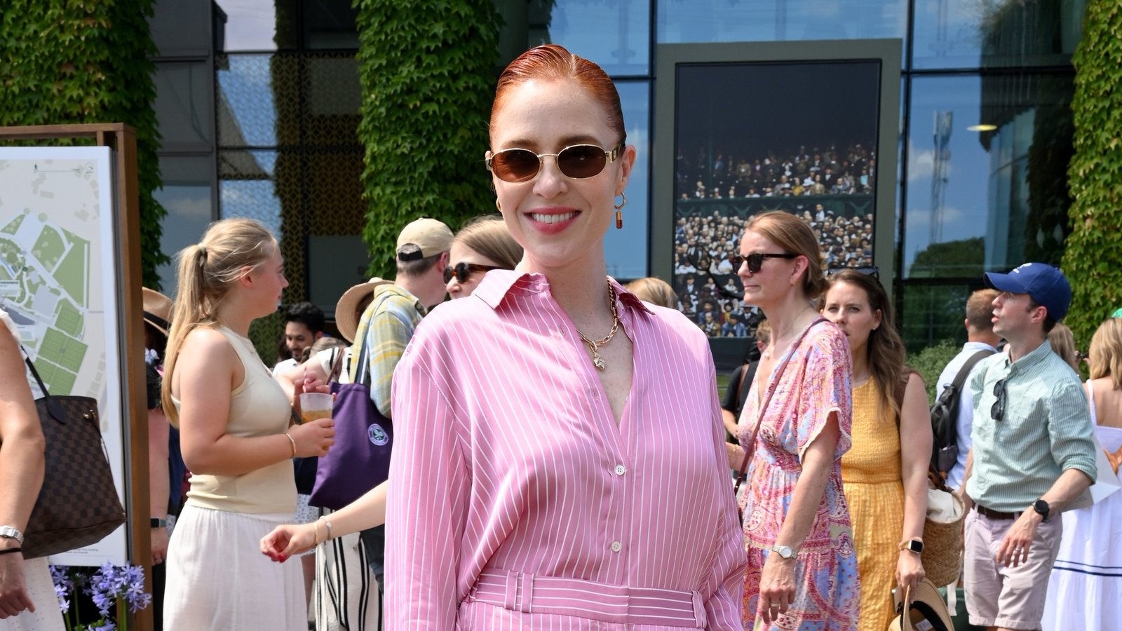 Angela Scanlon looks pretty in pink co-ord at Wimbledon