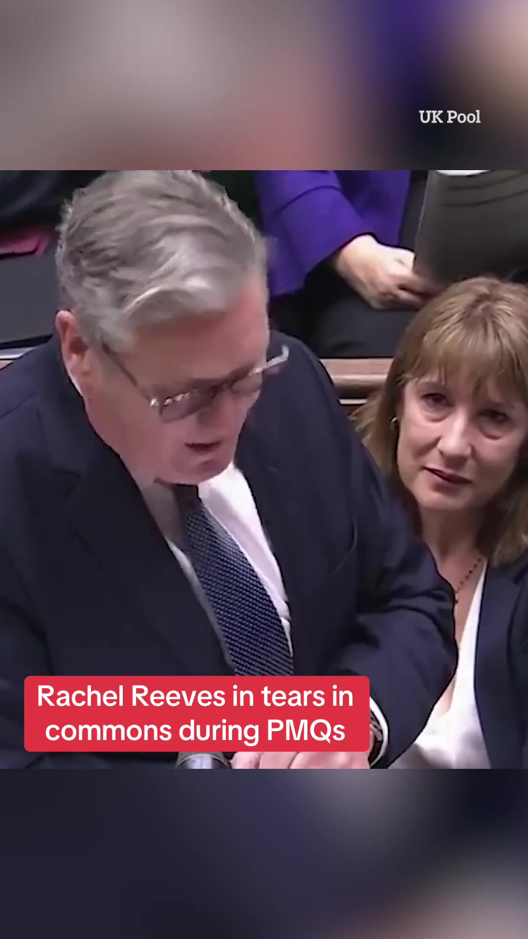 Rachel Reeves was in tears this afternoon as Sir Keir Starmer refused to publicly back her amid the welfare fiasco. As PMQs rumbled on, Ms Reeves was handed chewing gum and her sister, fellow minister Ellie Reeves, reached out to hug her. A spokesman for the Chancellor later insisted the tears related to &quot;a personal matter&quot;. Read the full story above. #RachelReeves #KeirStarmer #Politics #UKNews