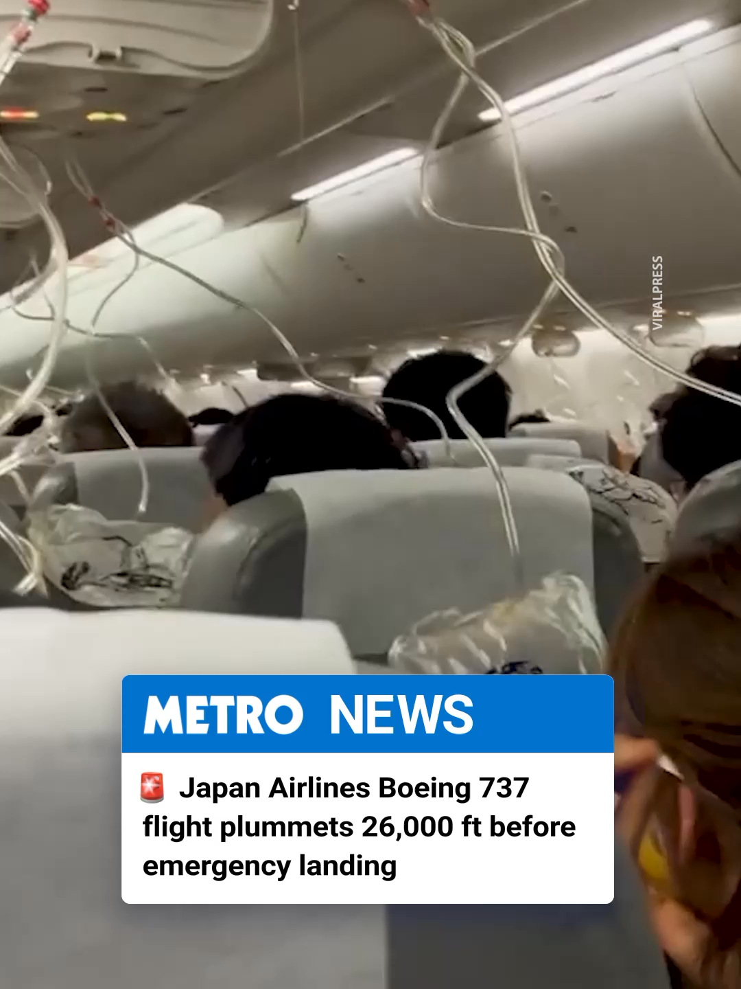 Passengers were left terrified when their Japan Airlines flight suddenly started ‘plummeting violently’ before making an emergency landing. Flight JL8696/IJ004, dropped 26,000ft in 10 minutes on Monday evening with one passenger saying, ‘My body is still here, but my soul hasn’t caught up. My legs are still shaking. When you face life or death, everything else feels trivial.’ The aircraft, due to fly 191 passengers and crew from Shanghai to Tokyo, was diverted to Osaka shortly before 9pm local time. #airline #plane #japanairlines #boeing