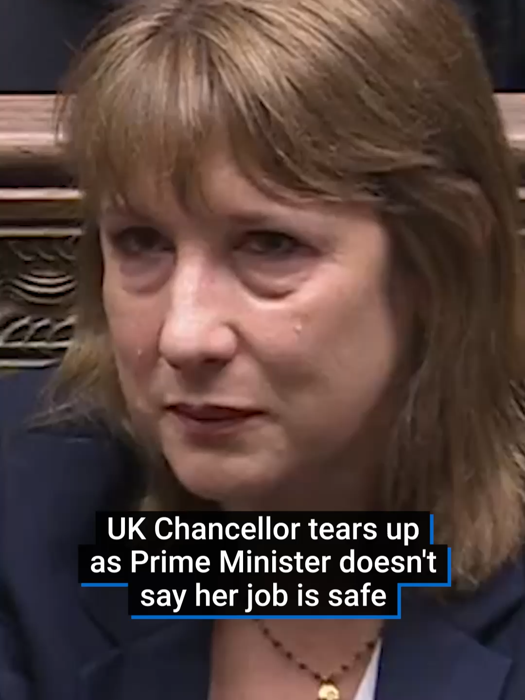 Kemi Badenoch described Rachel Reeves as looking ‘absolutely miserable’ at Prime Minister’s Questions after a tough day for the Chancellor. Reeves appeared to cry on the front bench as Keir Starmer responded to the Conservative leader’s questions – and notably failed to confirm she would stay in her role until the next election. Her sister, Labour Party chair Ellie Reeves, was seen holding her hand as they left the chamber together at the end of the session. A Treasury spokesperson described the situation as ‘a personal matter’, adding it was something ‘we are not going to get into’. #ukpolitics #news #rachelreeves #crying