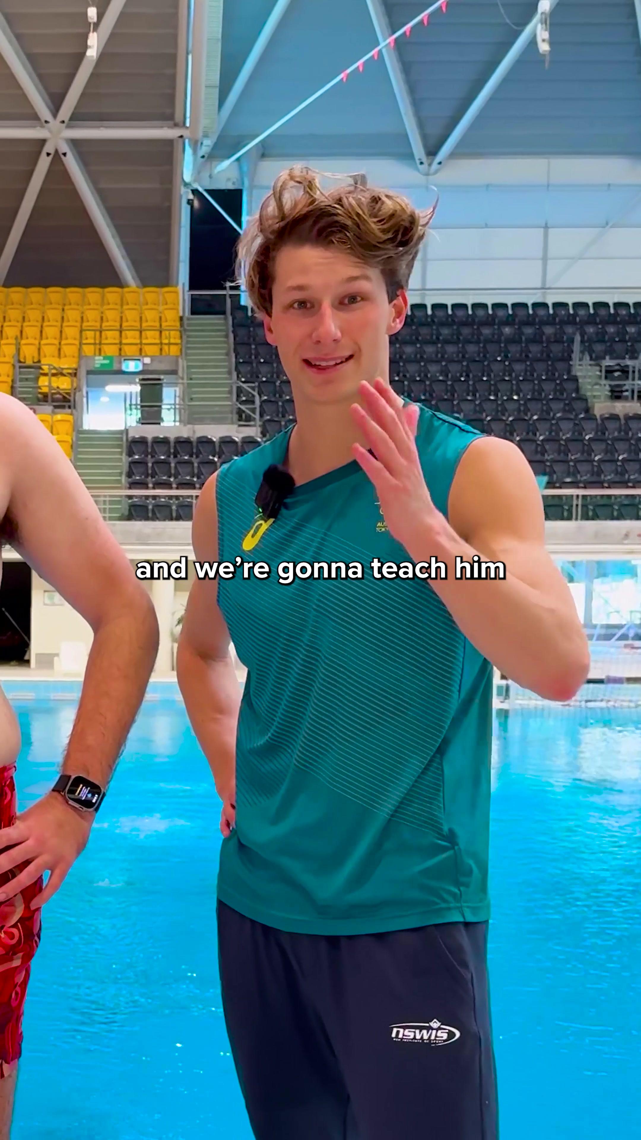 Teaching @Angus Brockel how to dive #sendit