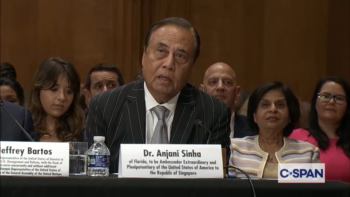 Moment Trump's pick for Singapore ambassador awkwardly flubs simple questions about the country