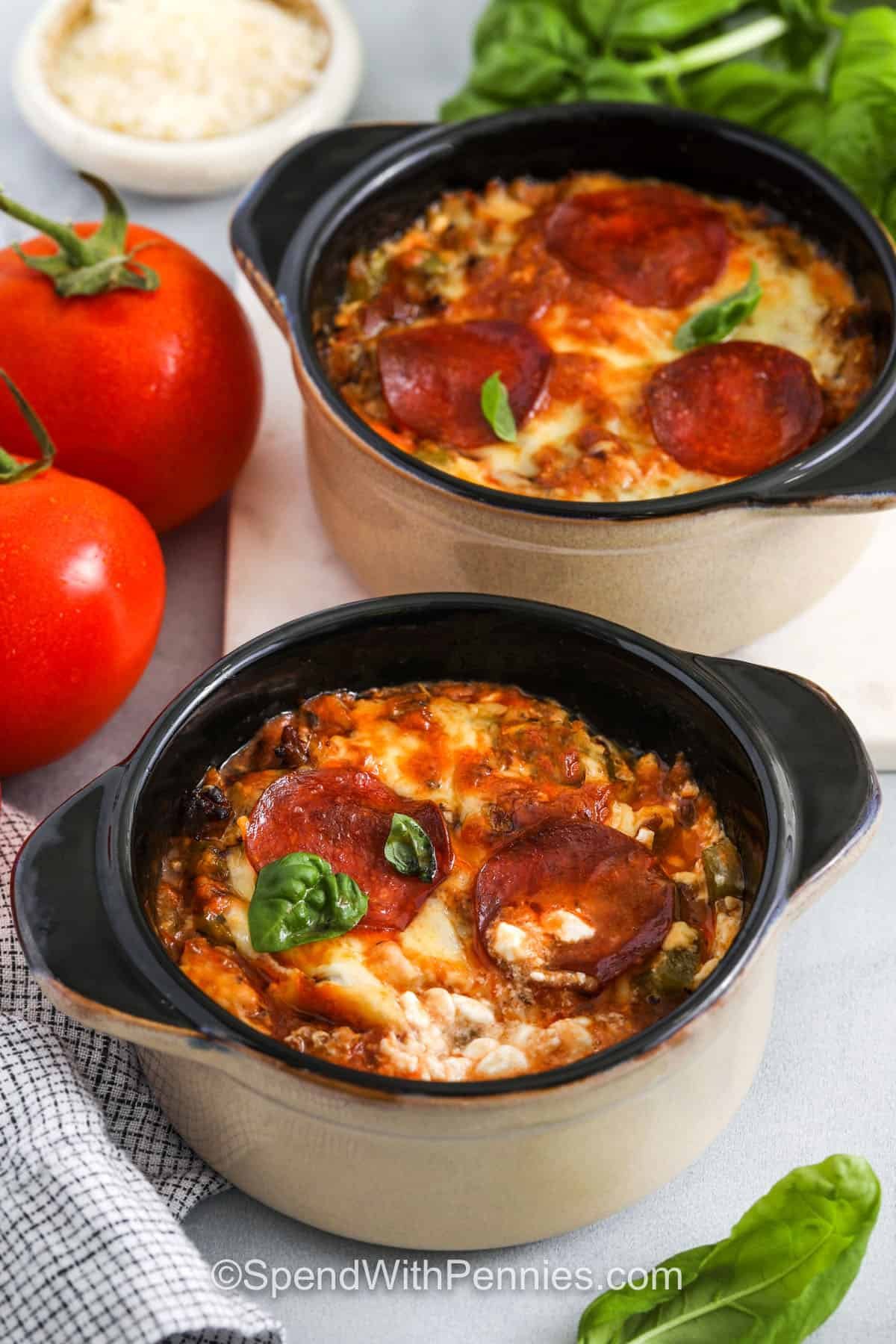 Easy Pizza Bowl with Cottage Cheese &amp; Mozzarella