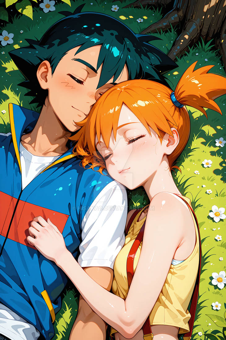 Pokemon - Ash x Misty - Peaceful Afternoon by Hisakao on DeviantArt