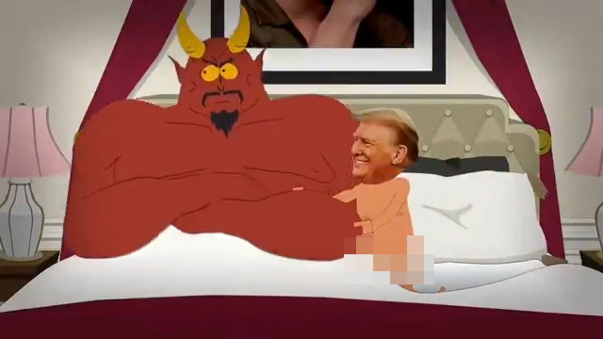 South Park shows Donald Trump in bed with SATAN as cartoon mocks president over Epstein files and lawsuit