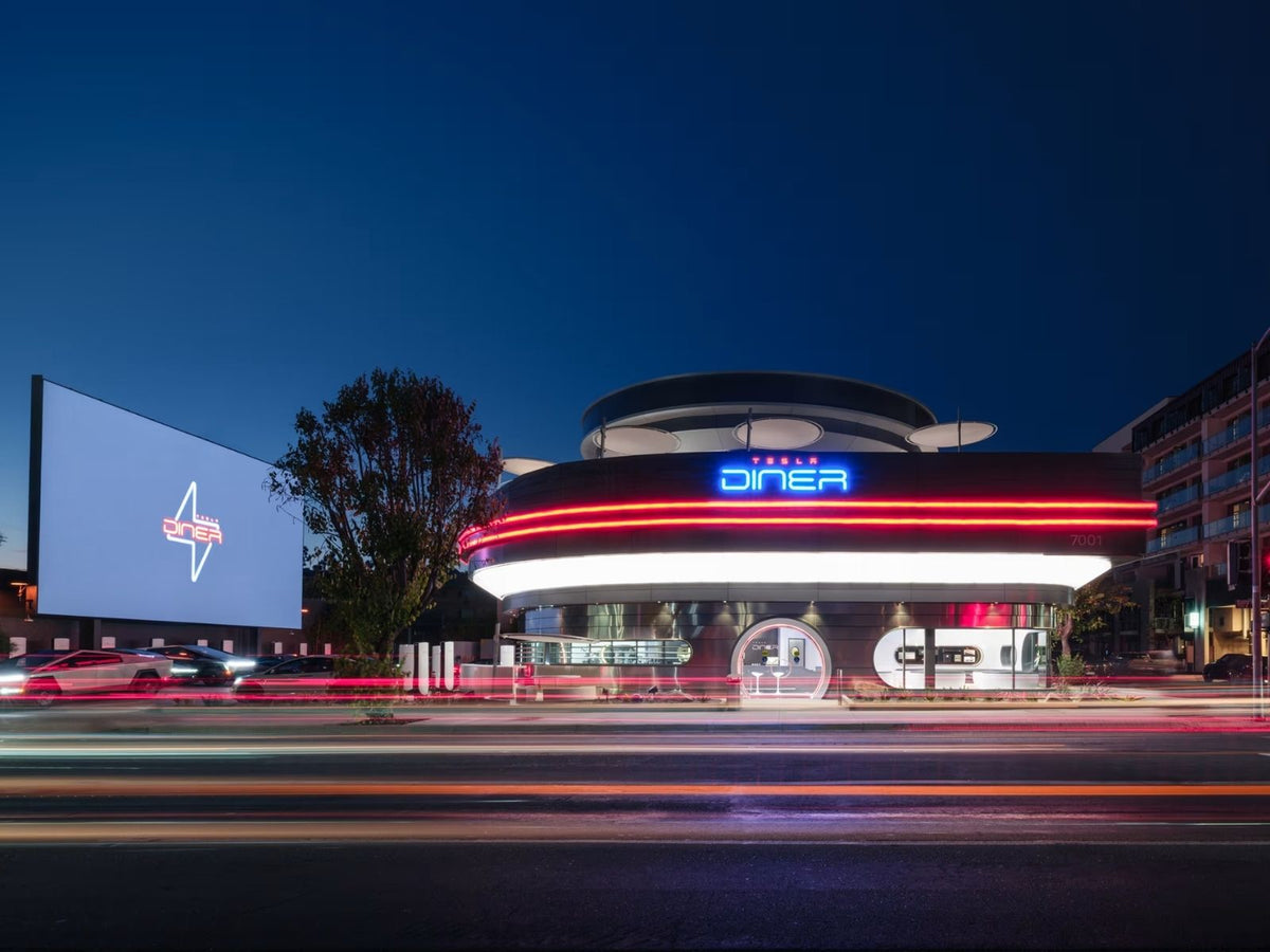 Fries, Flicks, and Fast Charging: Inside Tesla’s Neon Dream Diner