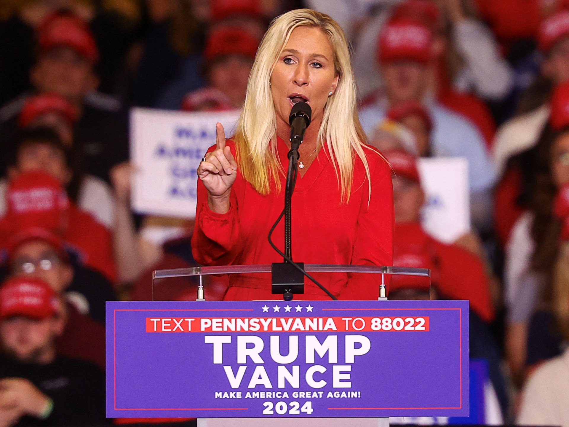 Trump ally Marjorie Taylor Greene decries ‘genocide’ in Gaza