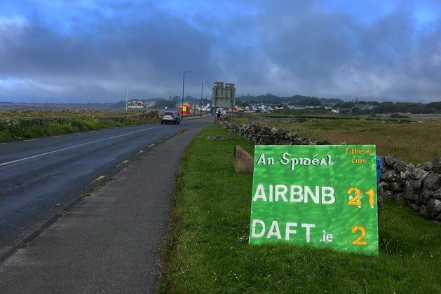 Anti-Airbnb signs erected in Galway Gaeltacht as activists warn of ‘crisis point’